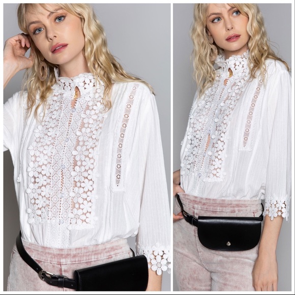 *3rd RE-STOCK* AUTHENTIC Infamous POL Lace Top - Picture 2 of 12